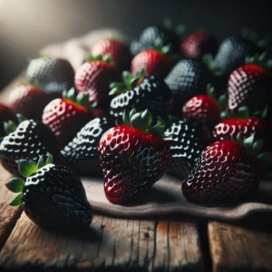 schwarze Erdbeeren