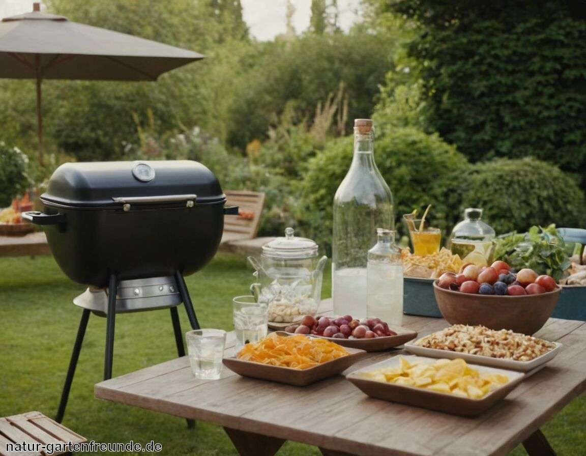 Snacks und Getränke kühlen - Den Garten für ein Grillfest vorbereiten